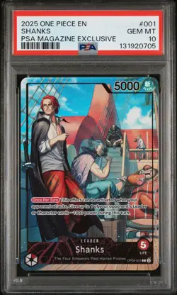 Shanks (2025 PSA Magazine Promo) OP09-001 One Piece PSA 10 Exclusive - Image 1