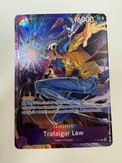 Bandai One Piece CCG Trafalgar Law P-093 Character Blocker Holo 6000 Power - Image 1