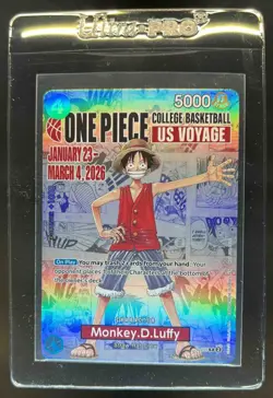 2026 One Piece College Basketball US Voyage Monkey D. Luffy Promo #P-055 - Image 1