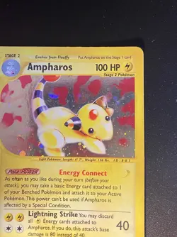 Pokemon Card-Ampharos-2/165-Expedition- Holo-ENG-Very Good - Image 4