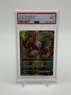 Pokemon XY Evolutions Mega Pidgeot EX #105/108 2016 PSA 9 MINT. Gorgeous Card - Image 1