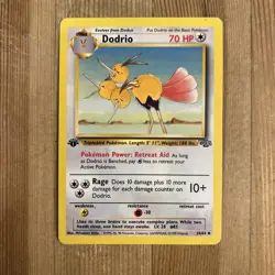 Dodrio 1st Edition 34/64 Jungle Uncommon Pokemon Vintage Card WOTC MP 1999 - Image 1