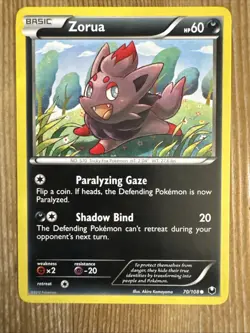 Zorua - 70/108 - Pokemon Dark Explorers Black & White Rare Card NM - Image 1