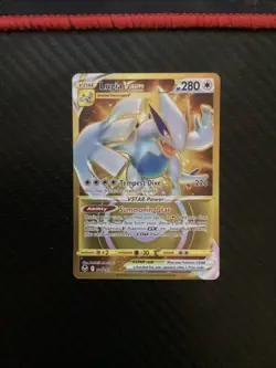 Pokemon TCG SWSH Silver Tempest Lugia VSTAR Card 211/195 Gold Secret Rare NM - Image 1