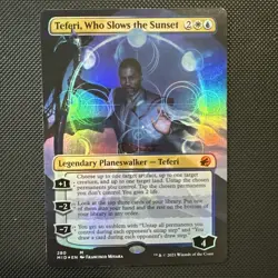 Teferi, Who Slows the Sunset (Borderless) Foil Innistrad Midnight Hunt - Image 1