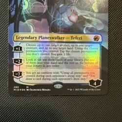 Teferi, Who Slows the Sunset (Borderless) Foil Innistrad Midnight Hunt - Image 2