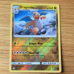 DRAGONITE 96/149 POKEMON CARD (SUN AND MOON SET) REVERSE HOLO - Image 2