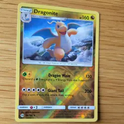 DRAGONITE 96/149 POKEMON CARD (SUN AND MOON SET) REVERSE HOLO - Image 3