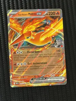 Team Rockets Moltres EX 031/182 SV:10 Destined Rivals Holo Card NM - Image 1