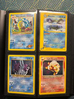 Binder with 60 Vintage Pokemon Cards - First Editions, WotC, EX Holos! - Image 1