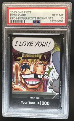 2023 One Piece Kingdoms OI DP01 Don!! Card Donquixote Rosinante NNO PSA 10 - Image 1