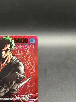 Roronoa Zoro ONE PIECE Japanese OP01-001 Gold Text Leader Card - Image 3