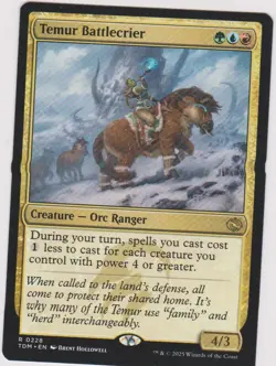 TEMUR BATTLECRIER X1 RARE MTG MAGIC N-MINT TARKIR ; DRAGONSTORM KI ORC RANGER - Image 1