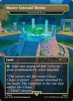 Command Tower "Master Emerald Shrine" - Rainbow Foil Extended Secret Lair NM MTG - Image 1