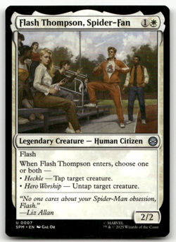 FOIL Flash Thompson, Spider-Fan #7 LP Spider-Man SPM Magic MTG - Image 1