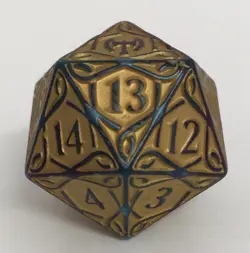 MTG Kaldheim Oversized Spindown • Gold D20 Dice • Magic The Gathering Bundle Die - Image 2