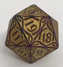 MTG Kaldheim Oversized Spindown • Gold D20 Dice • Magic The Gathering Bundle Die - Image 3