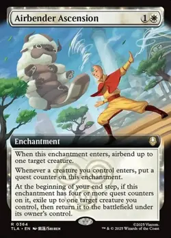 Airbender Ascension - Foil Extended Art TLA NM MTG - Image 1
