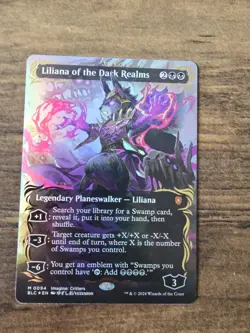 Liliana Of The Dark Realms X1 Mtg Bloomburrow Nm Borderless Raised Foil Gorgeous - Image 1