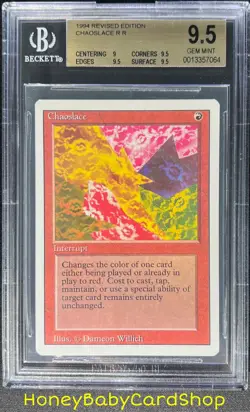 MTG 3rd Edition Revised 1994 Chaoslace BGS 9.5 GEM MINT Old School 93/94 - Image 1