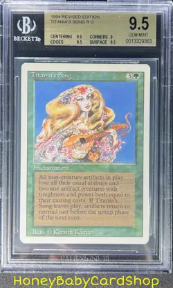 MTG 3rd Edition Revised 1994 Titania's Song BGS 9.5 GEM MINT Old School 93/94 - Image 1