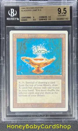 MTG 3rd Edition Revised 1994 Aladdin's Lamp BGS 9.5 GEM MINT Old School - Image 1
