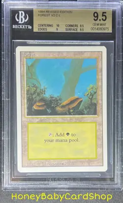 MTG 3rd Edition Revised 1994 Forest (A) BGS 9.5 GEM MINT Old School 93/94 - Image 1
