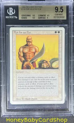 MTG 3rd Edition Revised 1994 Eye For An Eye BGS 9.5 GEM MINT Old School 93/94 - Image 1