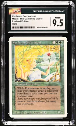 VERDURAN ENCHANTRESS Revised Rare CGC 9.5 MTG [Nostalgium] - Image 1