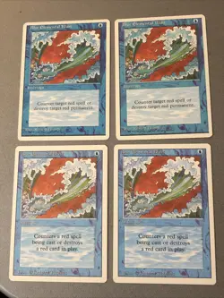 Blue Elemental Blast X4, Revised And 4th Edition Ex Cond See Front/back Pics - Image 1