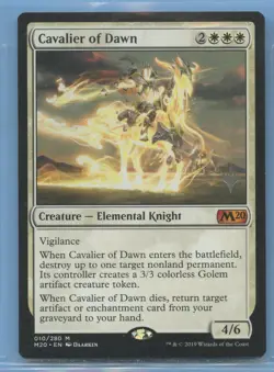 MTG: Planeswalker Stamp: Core Set 2020: Cavalier of Dawn - Image 1