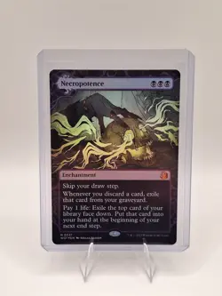 Necropotence WOT MTG 31 FOIL BORDERLESS MYTHIC NM/UNPLAYED - Image 1