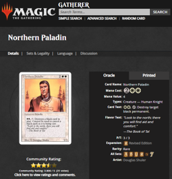 1994 MtG Magic the Gathering Revised Northern Paladin PSA 9 Only 7 Graded Higher - Image 4