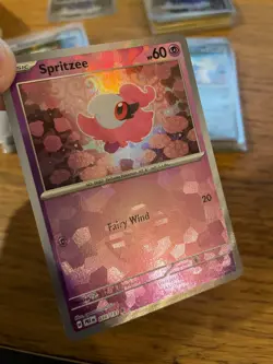 NM! Spritzee Pokeball (038/131) Prismatic Evolutions Reverse Holo Pokemon Card! - Image 3
