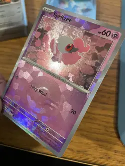 NM! Spritzee Pokeball (038/131) Prismatic Evolutions Reverse Holo Pokemon Card! - Image 4
