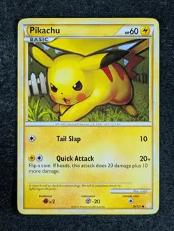 2010 Pokemon PIKACHU 78/123 HeartGold & SoulSilver Common Lightning English - Image 1