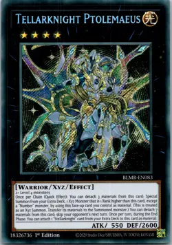 Yugioh Tellarknight Ptolemaeus BLMR-EN083 1st Edition Secret Rare NM - Image 1
