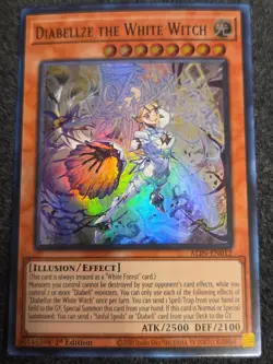 Yu-Gi-Oh! Diabellze The White Witch 1st Ed. ALIN-EN012 Super Rare NM x1 - Image 1
