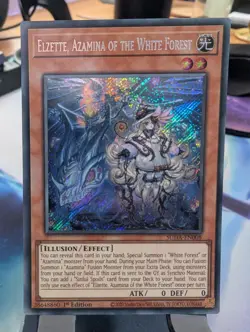 YuGiOh! Elzette, Azamina Of The White Forest SUDA-EN008 Secret Rare 1st Ed - Image 1