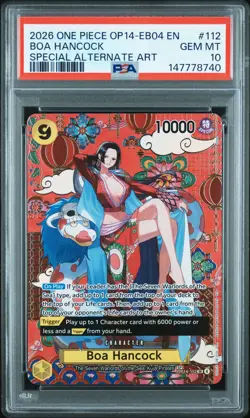 2026 ONE PIECE OP14-EB04-THE AZURE SEA'S SEVEN #112 BOA HANCOCK PSA 10 - Image 1
