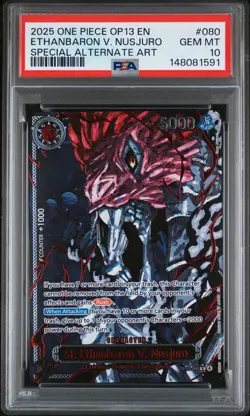 2025 ONE PIECE OP13-CARRYING ON HIS WILL ALT ART ST ETHANBARON V. NUSJURO PSA 10 - Image 1