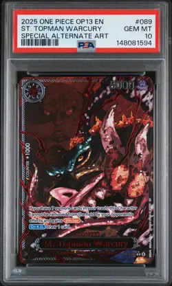 2025 ONE PIECE OP13-CARRYING ON HIS WILL ALT ART ST. TOPMAN WARCURY PSA 10 - Image 1