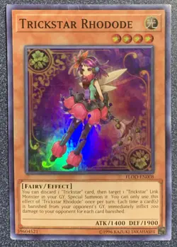 Trickstar Rhodode LP - FLOD-EN008 - Super Rare - 1st Edition Yugioh! Card - Image 1