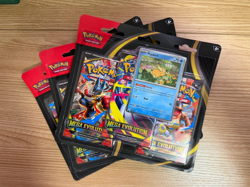 3x Pokemon TCG Mega Evolution 3-Pack Blister Card Psyduck Foil Promo Sealed - Image 1