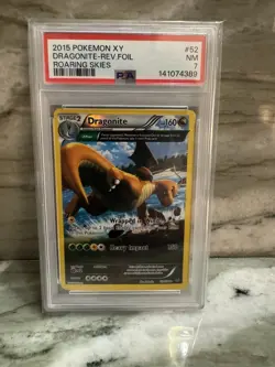 Pokemon TCG Dragonite Roaring Skies Reverse Holo Rare Card 52/108 PSA 7 - Image 1