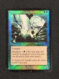 Arrogant Wurm FOIL Torment MP Magic The Gathering MTG Cards - Image 1