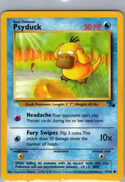 Psyduck 53/62 Non Holo Fossil - Pokemon Card - NM - Image 1