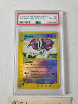 Suicune 37/147 - Aquapolis Set *PSA 8 - NM-MT* Reverse Holo Rare Pokemon Card - Image 3