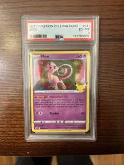 Mew 011/025 2021 Celebrations Set Pokemon Card TCG Holo Rare - Nm/Vlp - Image 1