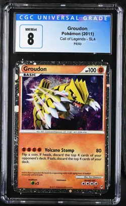 Pokemon Groudon Holo CGC 8 Call of Legends Ultra Rare #SL4 Pokemon TCG Card - Image 1